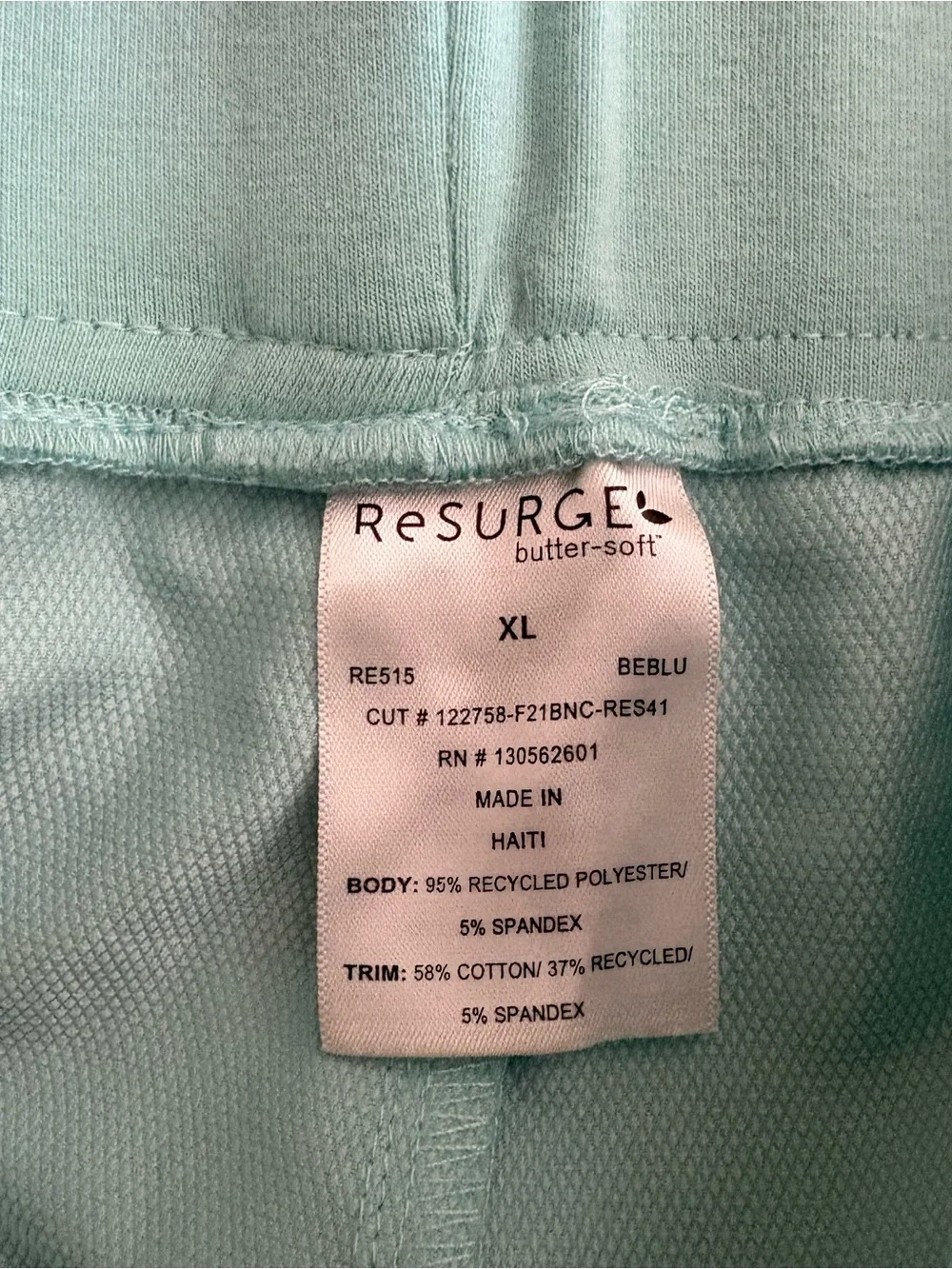 Resurge Buttersoft Women’s XL medical scrub pants pockets straight leg nurse